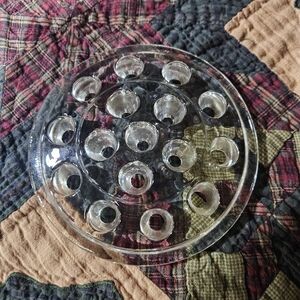 Clear Glass Flower Frog